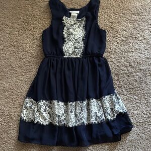💜 3 for $10 Bonnie Jean Blue and White Tiered Sundress for Weddings
